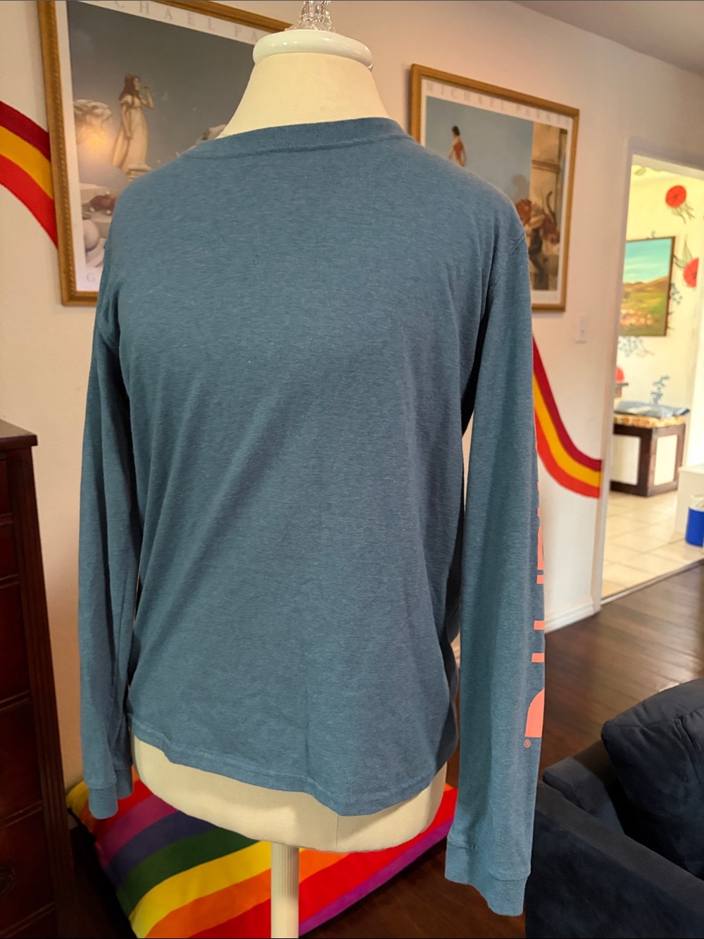 Carhartt Men's Long-Sleeve Crewneck Shirt in Slate Blue